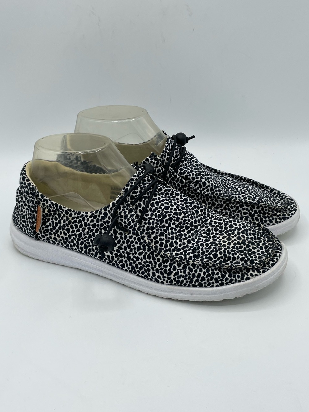 Corky’s Casual Slip-On Sneakers in Black & White Animal Print